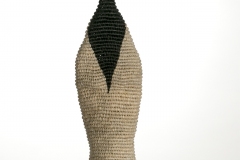 All sculptures are made of linen and wax linen, and are abstracted interpretations of the female figure and the title describes the emotional and physical characteristics of each piece.