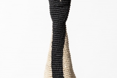 All sculptures are made of linen and wax linen, and are abstracted interpretations of the female figure and the title describes the emotional and physical characteristics of each piece.