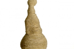 All sculptures are made of linen and wax linen, and are abstracted interpretations of the female figure and the title describes the emotional and physical characteristics of each piece.