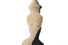 All sculptures are made of linen and wax linen, and are abstracted interpretations of the female figure and the title describes the emotional and physical characteristics of each piece.