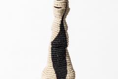 All sculptures are made of linen and wax linen, and are abstracted interpretations of the female figure and the title describes the emotional and physical characteristics of each piece.