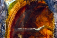 an image of an architechtural space with oil paint and wax medium