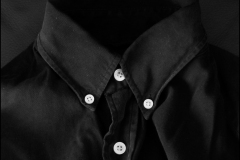 Black and white photograph of a black shirt