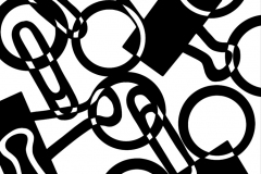 Black and White clips with reversible figure ground relationship.
