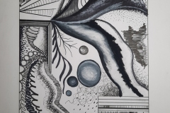 SAMPLERS OF LINES, DOTS, SHAPES CREATING PATTERNS AND TEXTURES WITH VARIETY OF MEDIA.