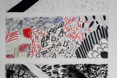 SAMPLERS OF LINES, DOTS, SHAPES CREATING PATTERNS AND TEXTURES WITH VARIETY OF MEDIA