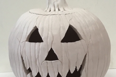 large expressive jack-o-lantern jar.