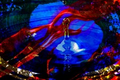 An abstract blended landscape blending earth, air, fire and water.