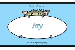 Jay is shy as a hedgehog.