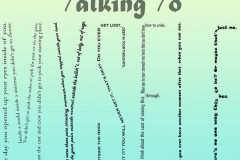 Lyrics from Talking to Myself spelling out the word “Myself” in all caps