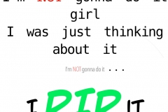 A quote from Tic Toc about doing something.