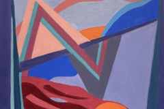 A colorful abstract medley of shapes and line .