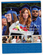 Cover of 2017 NEASC fifth year interim report depicting graduating and smiling students