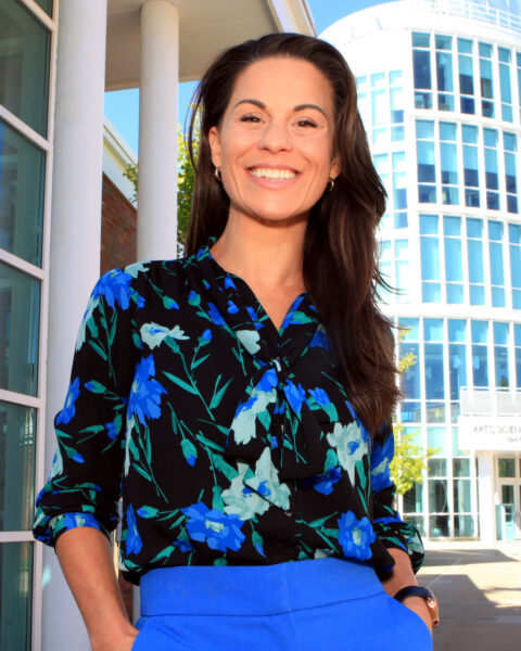CEO Nicole Esposito in front of MCC tower